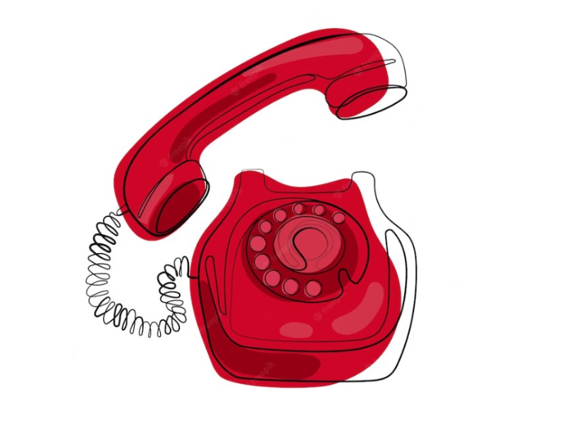 telefon czerwony